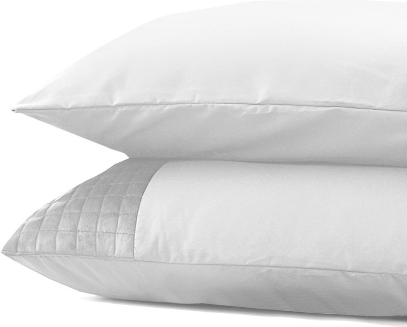 Dreamtime - Velvet Band - Kussensloop - Wit - 2pack