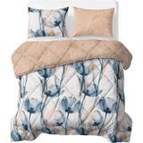 Sleeptime Lazy Dekbed Glass Flower Blauw - Met Kussensloop/Kussenslopen - 140x200