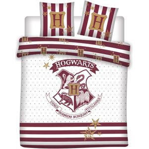 Harry Potter Dekbedovertrek Hogwarts - Lits Jumeaux - 240 x 220 cm - Katoen