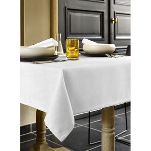 De Witte Lietaer Tafellaken Rond, Gibson Wit - 100% Polyester - 190 cm