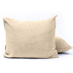 Sleeptime Teddy Pillowcases 2-Pack Taupe 60 x 70 - 60x70