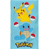 Pokemon Strandlaken, Port - 70 x 120 cm - Katoen - 70x140 - Blauw