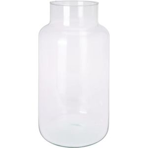HuisenBed Grote glazen vaas - recycled glas 19X35 - Overige kleuren