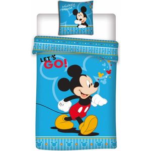 Disney Mickey - Dekbedovertrek - Eenpersoons - 140x200 cm + 1 kussensloop 63x63 cm - Polyester