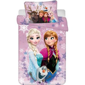 Disney Frozen BABY Dekbedovertrek, Anna en Elsa - 135 x 100 + 40 x 60 cm - Katoen