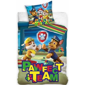 PAW Patrol Dekbedovertrek Pawfect Team - Eenpersoons - 140 x 200 cm - Katoen