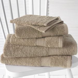 De Witte Lietaer Promopack Helene 2 washandjes + 2 handdoeken + 2 douchelakens - 16x21 | 50x100 | 70x140 - Taupe