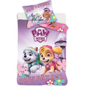 PAW Patrol Dekbedovertrek Sky & Everest - Eenpersoons - 140 x 200 cm - Polyester