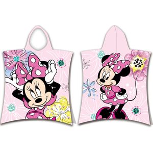Disney Minnie Mouse - Poncho / Badcape Pink Bow - 50 x 115 cm - Katoen