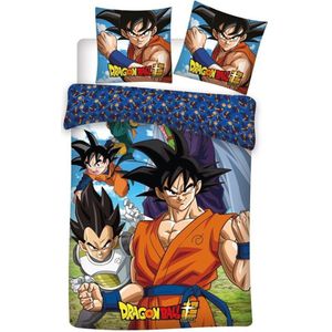 Dragon Ball Dekbedovertrek 140 X 200 Cm Katoen/flanel Donkerblauw