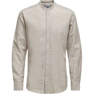 Only & Sons Caiden Ls Solid Linen Mao Shirt Heren