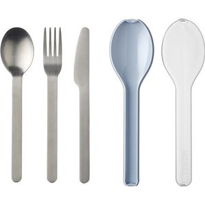 Mepal - Ellipse bestekset 3-delig - Mes, vork en lepel - RVS - Nordic blue