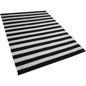 Beliani TAVAS - Outdoor kleed - Zwart - 160 x 230 cm - Synthetisch materiaal