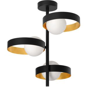 LEDVANCE DECOR Memphis plafondlamp, zwart/goud, G9