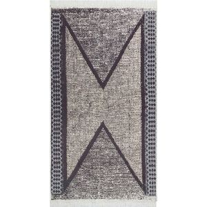 vidaXL-Vloerkleed-120x180-cm-katoen-zwart-en-grijs