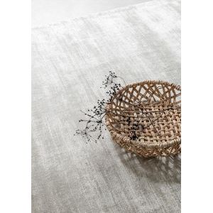 MUST Living Carpet La Belle round small,Ø150 cm, light grey, 100% viscose