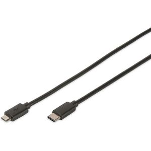 Kabel USB C Digitus by Assmann DB-300137-018-S 1,8 m Zwart