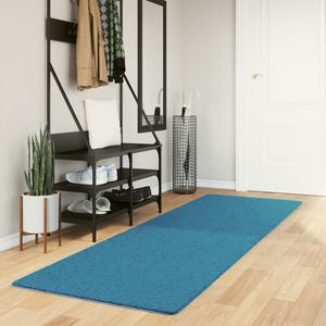 vidaXL - Vloerkleed - OVIEDO - laagpolig - 80x250 - cm - turquoise