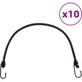 vidaXL - Spanelastieken - met - reflecterende - strips - en - haken - 10 - stuks - 59 - cm