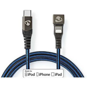 USB-Kabel | USB 2.0 | Apple Lightning 8-Pins | USB-C Male | 60 W | 480 Mbps | Vernikkeld | 1.00 m |
