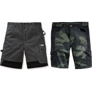 Shorts antraciet/zwart met reflecterende strepen maat M