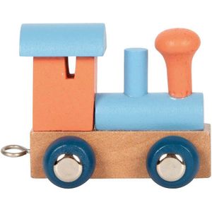 Small Foot Houten Lettertrein Locomotief Zalmroze Blauw