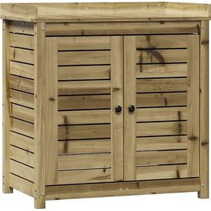 vidaXL - Oppottafel - met - schappen - 82,5x50x86,5 - cm - geïmpregneerd - hout