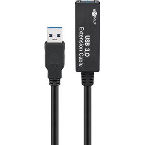 Goobay Active USB 3.0 verlengkabel, zwart - USB 3.0 stekker (type A) > USB 3.0 bus (type A)