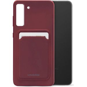 Mobilize Rubber Gelly Card Case Samsung Galaxy S21 FE 5G Matt Bordeaux