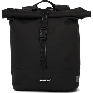 Gerecyclede dubbele fietstas Urban Proof Rolltop 38L 30 x 15 x 42 cm - Zwart