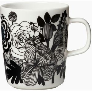 Marimekko - Oiva Siirtolapuutarha - Mok - 2.5dl - Wit-Zwart