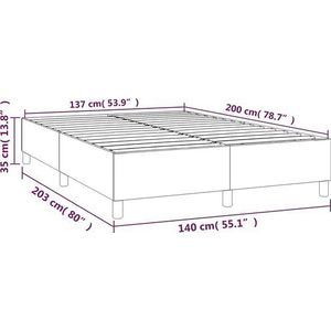 VidaXL Boxspringframe Fluweel Zwart 140x200 cm