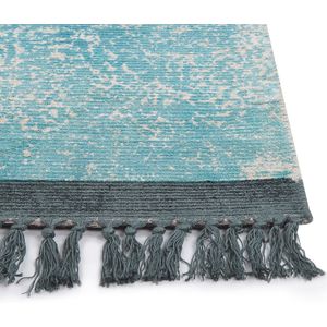 AKARSU - Vloerkleed - Blauw - 80 x 150 cm - Viscose