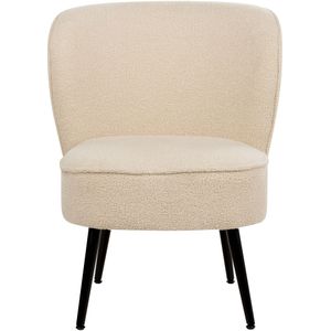 Beliani VOSS - Fauteuil - Lichtbeige - Bouclé