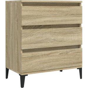 VidaXL Dressoir 60x35x70 cm - Bewerkt Hout - Sonoma Eikenkleurig