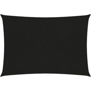 Zonnezeil 160 g/m 2,5x4 m HDPE zwart