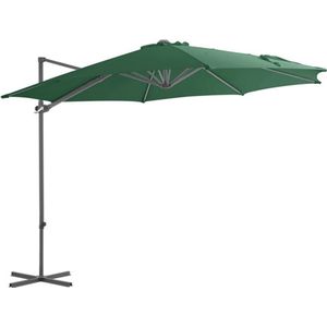 vidaXL - Zweefparasol - met - stalen - paal - 300 - cm - groen