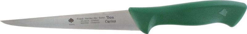 Friedrich Herder Fileermes - RVS Lemmet - Ergonomisch Antislip Handvat - 180 mm - Groen