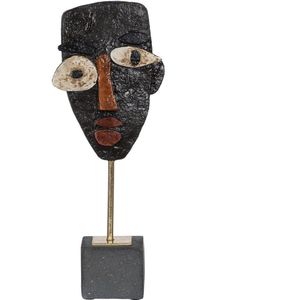 Beeld Masker Bruin Zwart 52 x 35 x 41,5 cm