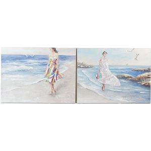 Schilderij DKD Home Decor 120 x 3,5 x 90 cm Mediterrane (2 Stuks)