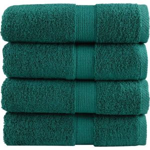 Washandjes 4 st 600 g/m 30x30 cm 100% katoen groen