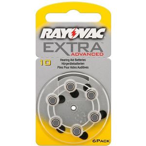 Rayovac Extra Advanced, 10 - geel - hoortoestel - 6 stuks