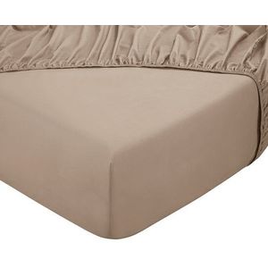 PHLOX Hoeslaken - katoen-satijn - Topkwaliteit 300 TC - 140x200 - beige