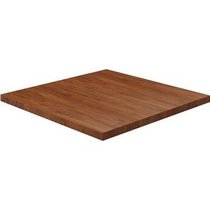 vidaXL - Tafelblad - vierkant - 90x90x4cm - behandeld - eiken - donkerbruin