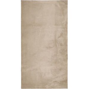 vidaXL-Vloerkleed-HUARTE-laagpolig-zacht-wasbaar-60x110-cm-zandkleurig