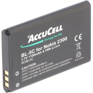 AccuCell-batterij geschikt voor Nokia 2300, BL-5C, 750mAh