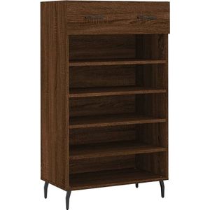 VidaXL Schoenenkast 60x35x105 cm - Bewerkt Hout - Bruineikenkleurig