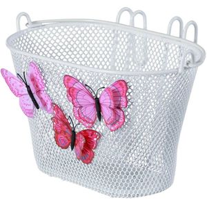 Kinderfietsmand Basil Jasmin Butterfly 28 x 20 x 19 cm - wit