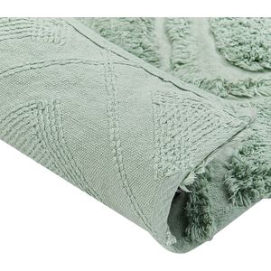HATAY - Laagpolig vloerkleed - Groen - 160 x 230 cm - Katoen