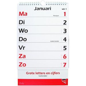 Quantore - Kalender 2023 met grote letters en cijfers | 1 stuk | 10 stuks